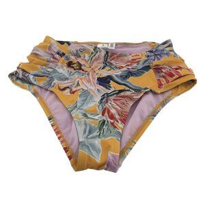 Amavi‎ Bikini Bottom Womens Size Small Floral Tropical High Waist Swim Hawaiian